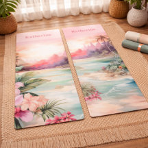 Nome de Praia Tropical Rosa Personalizado