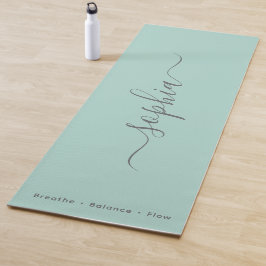 Tapete De Yoga Nome de Tipografia Personalizado
