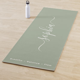 Tapete De Yoga Nome de Tipografia Personalizado