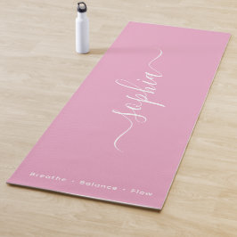 Tapete De Yoga Nome de Tipografia Personalizado