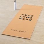 Tapete De Yoga Nome do logotipo corporativo Orange personalizado<br><div class="desc">Logotipo personalizado tangerine orange Name Company Promocional Instagram Yoga Mat com um modelo simples e moderno com o logotipo,  foto ou imagem da sua empresa e qualquer texto personalizado. Adicione seu nome,  site ou endereço de rede social e crie seu próprio tapete de yoga gym de exercícios.</div>
