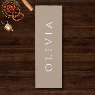 Tapete De Yoga Nome do Taupe Minimalista Aqua Yoga Mat