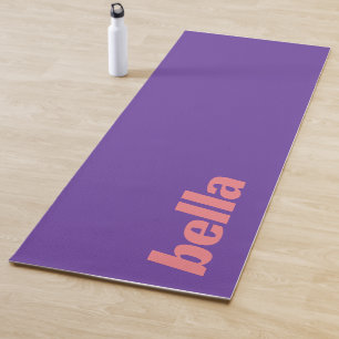 Tapete De Yoga Nome Elegante Roxo Real Na moda Simples