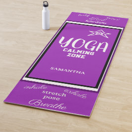 Tapete De Yoga Nome Estrela Violeta Branca