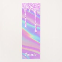 Tapete De Yoga Nome Holographic Pink Drives Unicorn Pastels