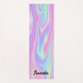 Tapete De Yoga Nome Holographic Pink Ombre Gift Idea