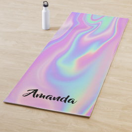 Tapete De Yoga Nome Holographic Pink Ombre Gift Idea