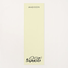 Tapete De Yoga Nome Moderno Nome Citrine White Yoga Mat