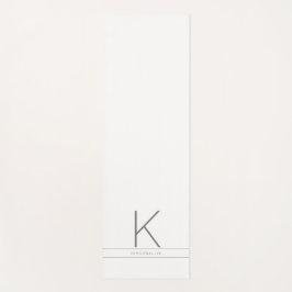 Tapete De Yoga Nome Personalizado Branco Personalizado Inicial