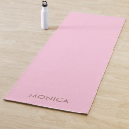 Tapete De Yoga Nome personalizado cor de rosa feminino