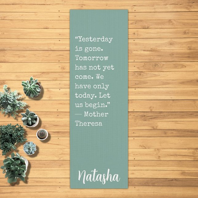 Tapete De Yoga Nome Personalizado da Cotação de Incentivo Motivac (Criador carregado)