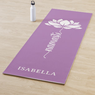Tapete De Yoga Nome Personalizado da Lavanda Moderna do Namaste L