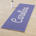 Tapete De Yoga Nome Personalizado da Tipografia de Script Minimal<br><div class="desc">Nome Personalizado da Tipografia de Script Mínimo Cujo Nome Purple Yoga Mat</div>