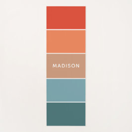 Tapete De Yoga Nome Personalizado de Colorção de Terra Colorida M