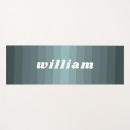 Tapete De Yoga Nome Personalizado de Design de Cor Verde de Paste