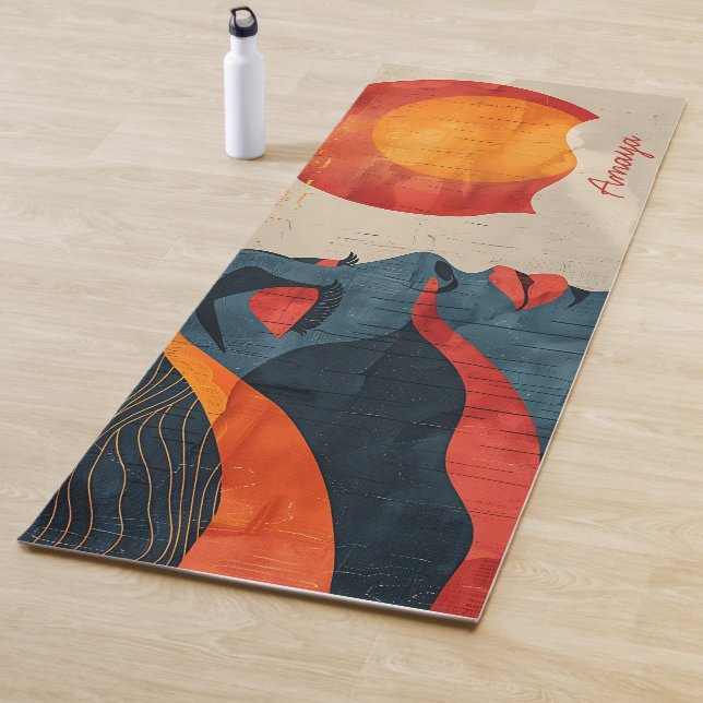 Tapete De Yoga Nome Personalizado de Mulher Negra Forte (In Situ)