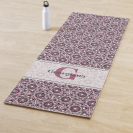 Tapete De Yoga Nome personalizado Deco Dusky Rosa Cherry Blossom 