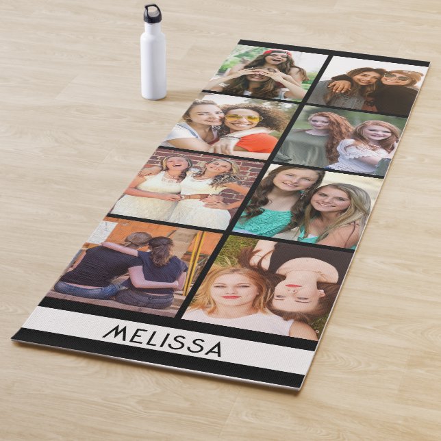 Tapete De Yoga Nome Personalizado do Modelo de Colagem de Fotogra (In Situ)