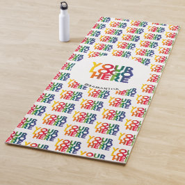 Tapete De Yoga Nome personalizado do padrão de logotipo simples d