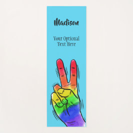 Tapete De Yoga Nome personalizado e cor do Rainbow Peace yoga mat