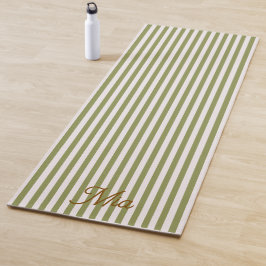 Tapete de Yoga | Nome Personalizado Listrado