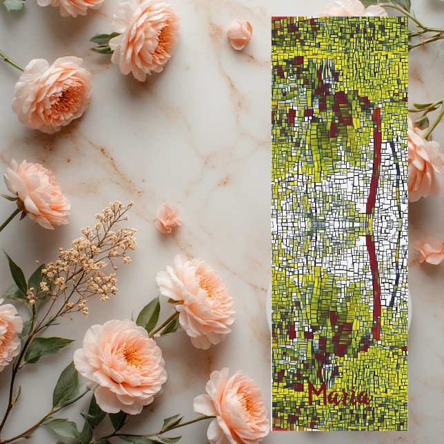 Tapete De Yoga Nome Personalizado Meditação de Arte em Bambu Yoga (Personalized Name Bamboo Art Meditation Yoga Mat)