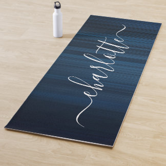 Tapete De Yoga Nome Personalizado Moderno Chic Caligrafia