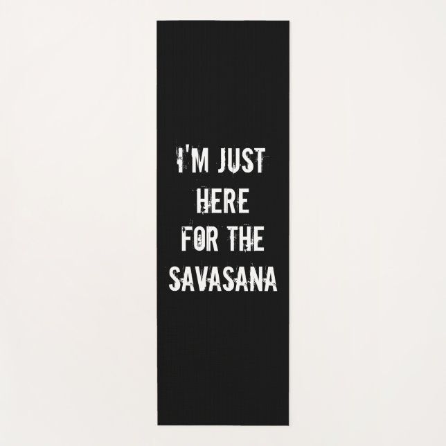 Tapete De Yoga Nome Personalizado No Fundo Engraçado (Frente)