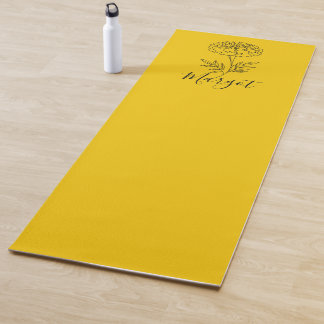 Tapete De Yoga Nome Personalizado Outubro Marigold Birth Flower