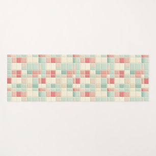 Tapete De Yoga Nome personalizado Pastel padrão Faux Azulejos cer