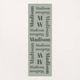 Tapete De Yoga Nome repetindo ioga personalizada