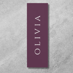 Tapete De Yoga Nome Roxo da ameixa Minimalista Aqua Yoga Mat