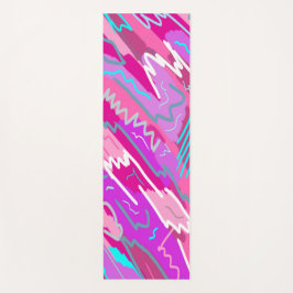 Tapete De Yoga Nostalgia Pop Art em Magenta