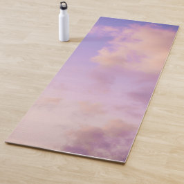 Tapete De Yoga Nuvem Pastel & Sakura (designo de dois lados)