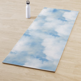 Tapete De Yoga Nuvens Brancas e Fofas