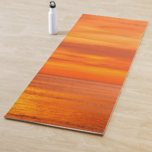 Tapete De Yoga Nuvens do Céu do Mar Sol Creative Red Orange Model
