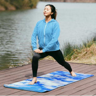 Tapete De Yoga Nuvens dos azul-céu