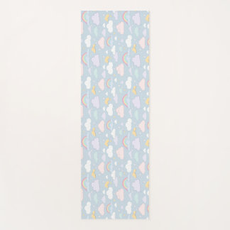 Tapete De Yoga Nuvens Whimsical e Rainbows