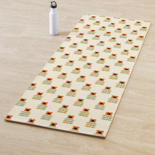 Tapete De Yoga O escandinavo inspirou o teste padrão floral