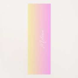 Tapete De Yoga O gradiente personaliza o nome