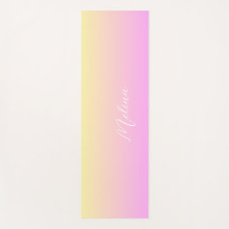 Tapete De Yoga O gradiente personaliza o nome