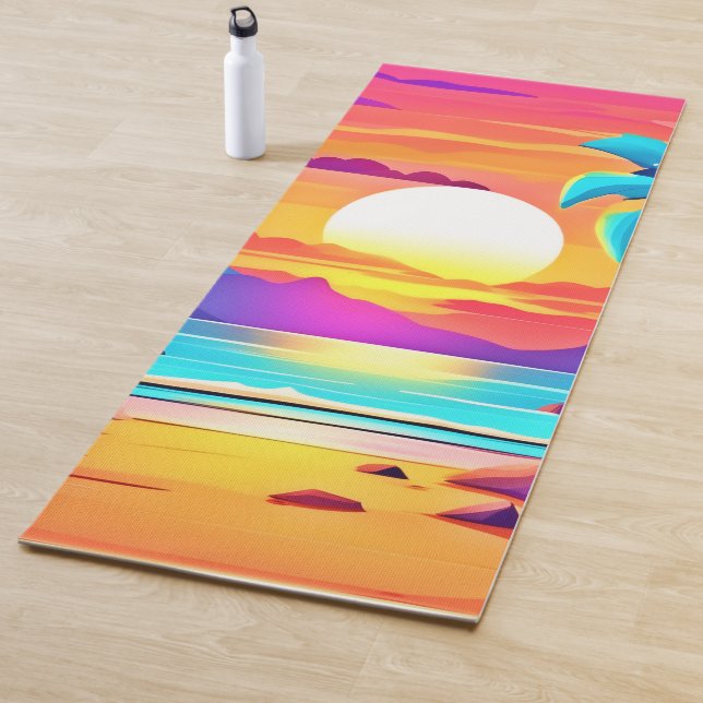 Tapete De Yoga Oásis Tropical Sunset (In Situ)