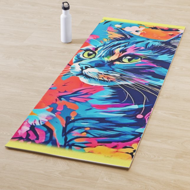 Tapete De Yoga Obras-primas: Arte Ideal Para Pintura De Gato (In Situ)