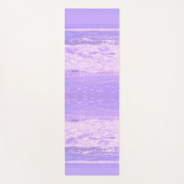 Tapete De Yoga Oceano Mar Praia Ondas Roxas Água
