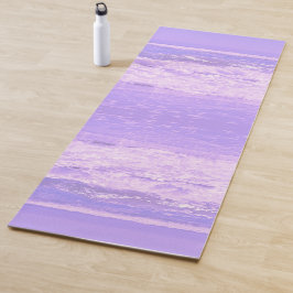 Tapete De Yoga Oceano Mar Praia Ondas Roxas Água