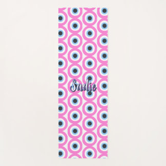 Tapete De Yoga olho mau rosa personalizável