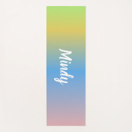 Tapete De Yoga Ombré Rainbow Yellow Blue Yoga Mat