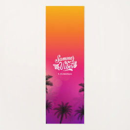 Tapete De Yoga Ombre Tropical Summer Vibe Nome Personalizado