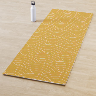 Tapete De Yoga Ondas Amarelas Yoga Mat