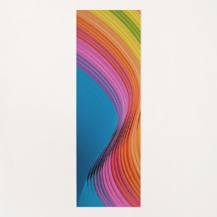 Tapete De Yoga Ondas Coloridas